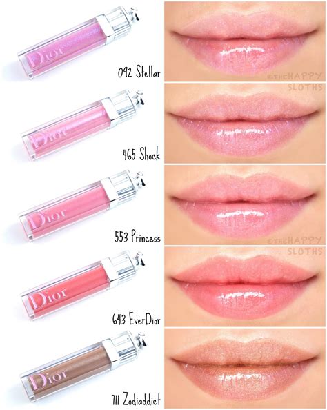 dior lip gloss swatches